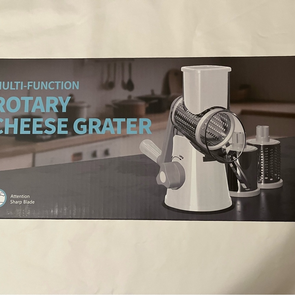 Multi-Function Rotary Cheese Grater - White/Gray - Picture 3 of 7
